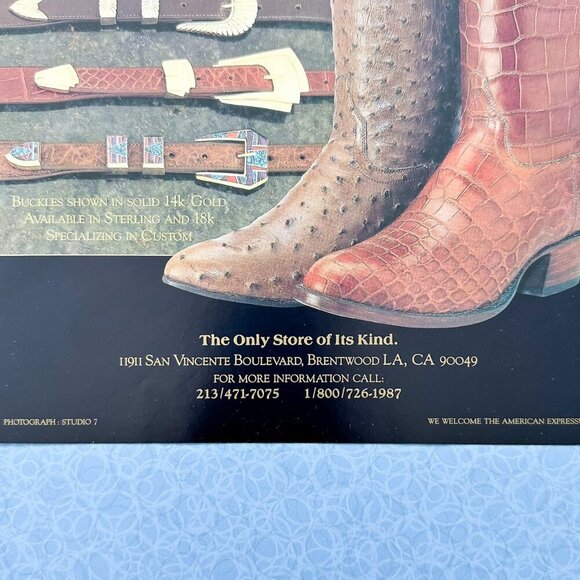 Falconhead Boots Belts Buckles Vintage Ad – Western Fashion Art Print - Picture 5 of 7